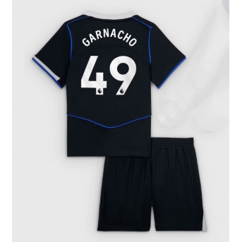 Billige Fotballdrakt Chelsea Alejandro Garnacho #49 Replika Tredjedraktsett Barn 2025-26 Kortermet (med bukser)